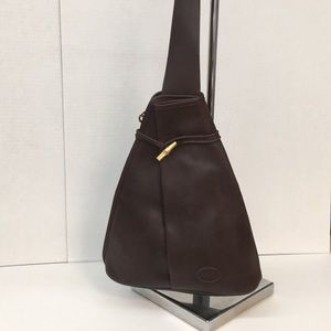 Longchamp genuine leather sling handbag